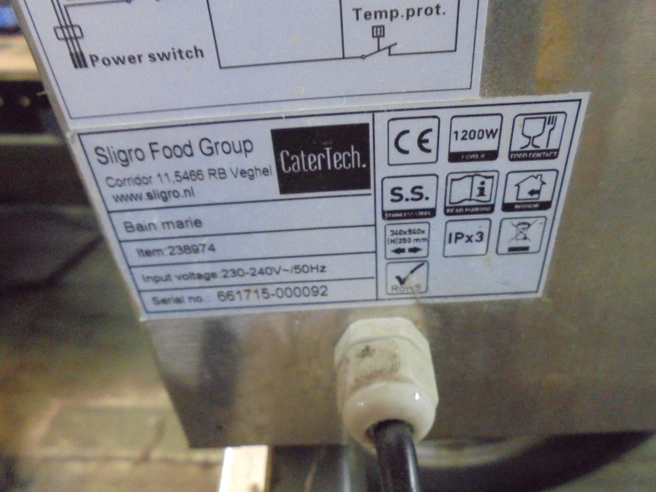 Roestvrij stalen BAIN MARIE voor 6 gerechten € 125