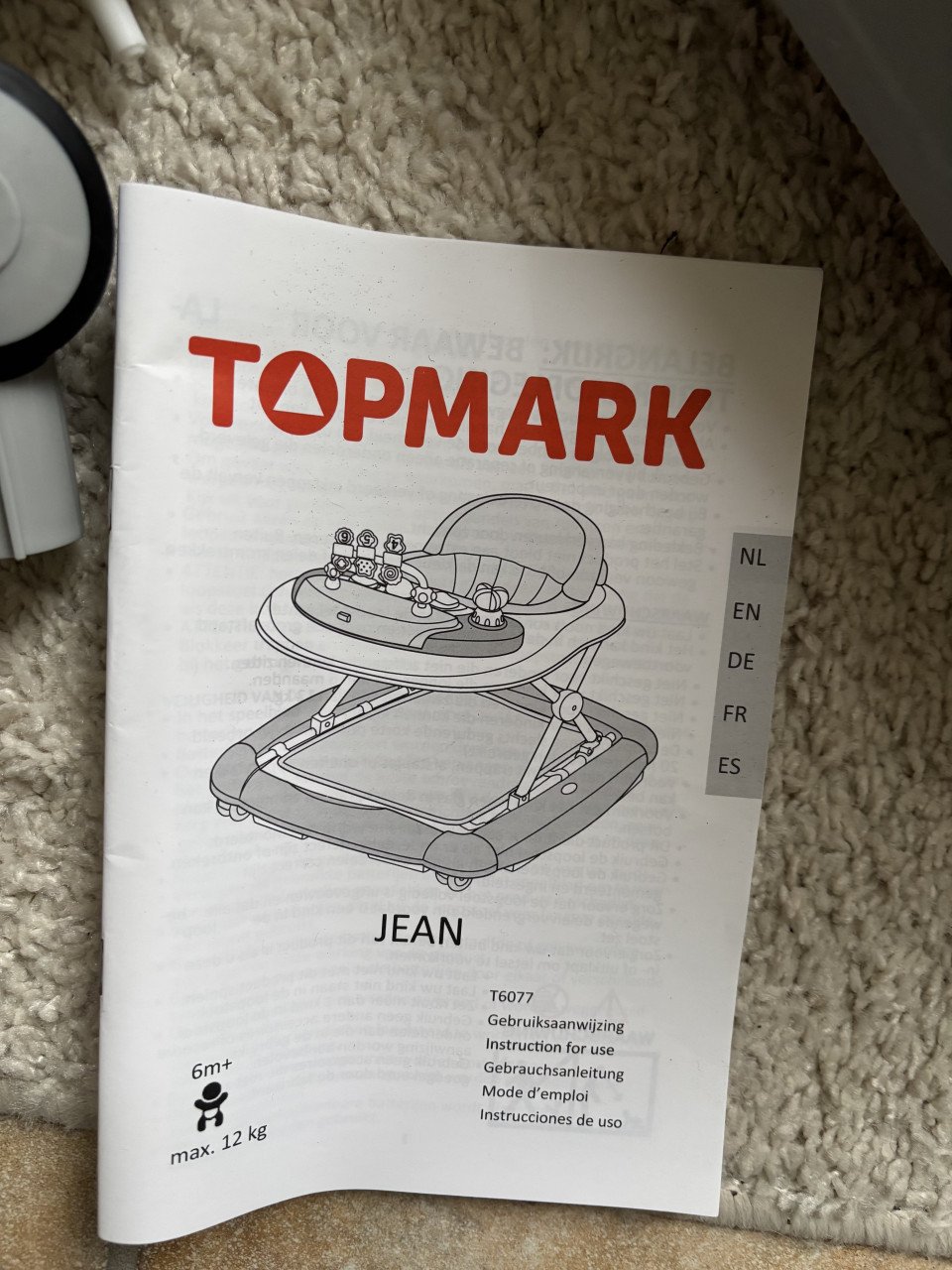 Loopstoel topmark