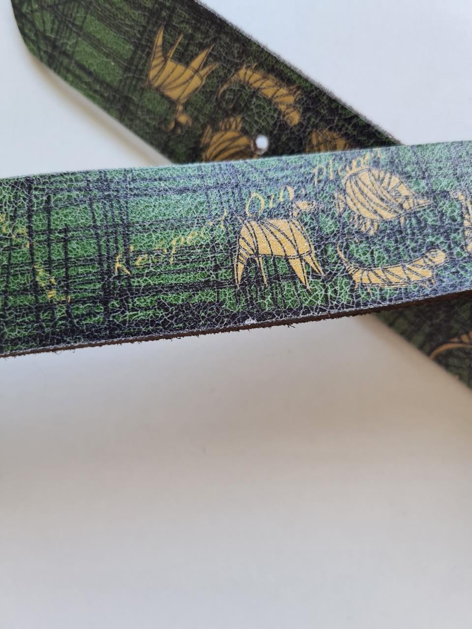 Nieuw ! Donker groene leren riem van Brand New