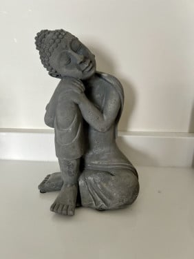 Boeddha beeld steen 20 cm