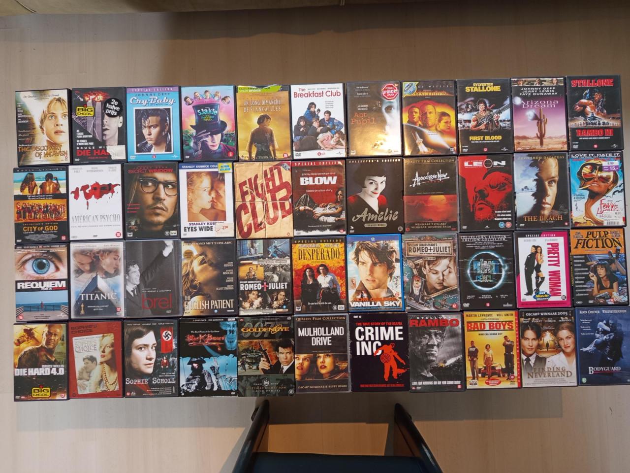 Grote verzameling topfilms op DVD – € 1,- per stuk!