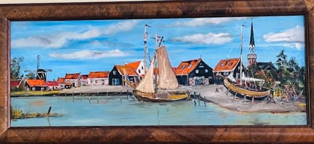 Div schilderijen van oude visserij