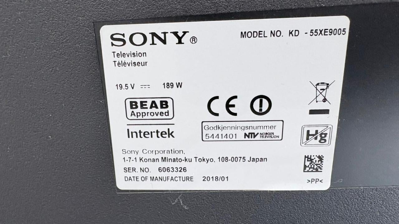 TV Sony Bravia 55 inch - KD 55XE9005