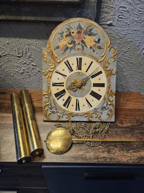 Antieke Junghans wandklok met handgeschilderde details