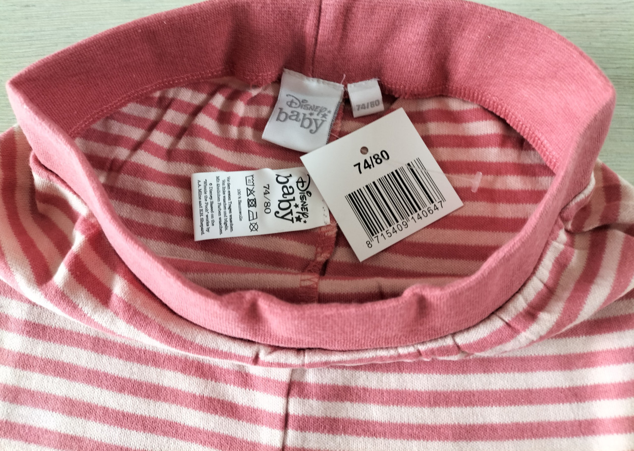 Disney broekje Winnie the Pooh roze gestreept maat 74/80