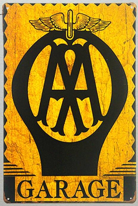 AA Garage Metalen Decoratiebord