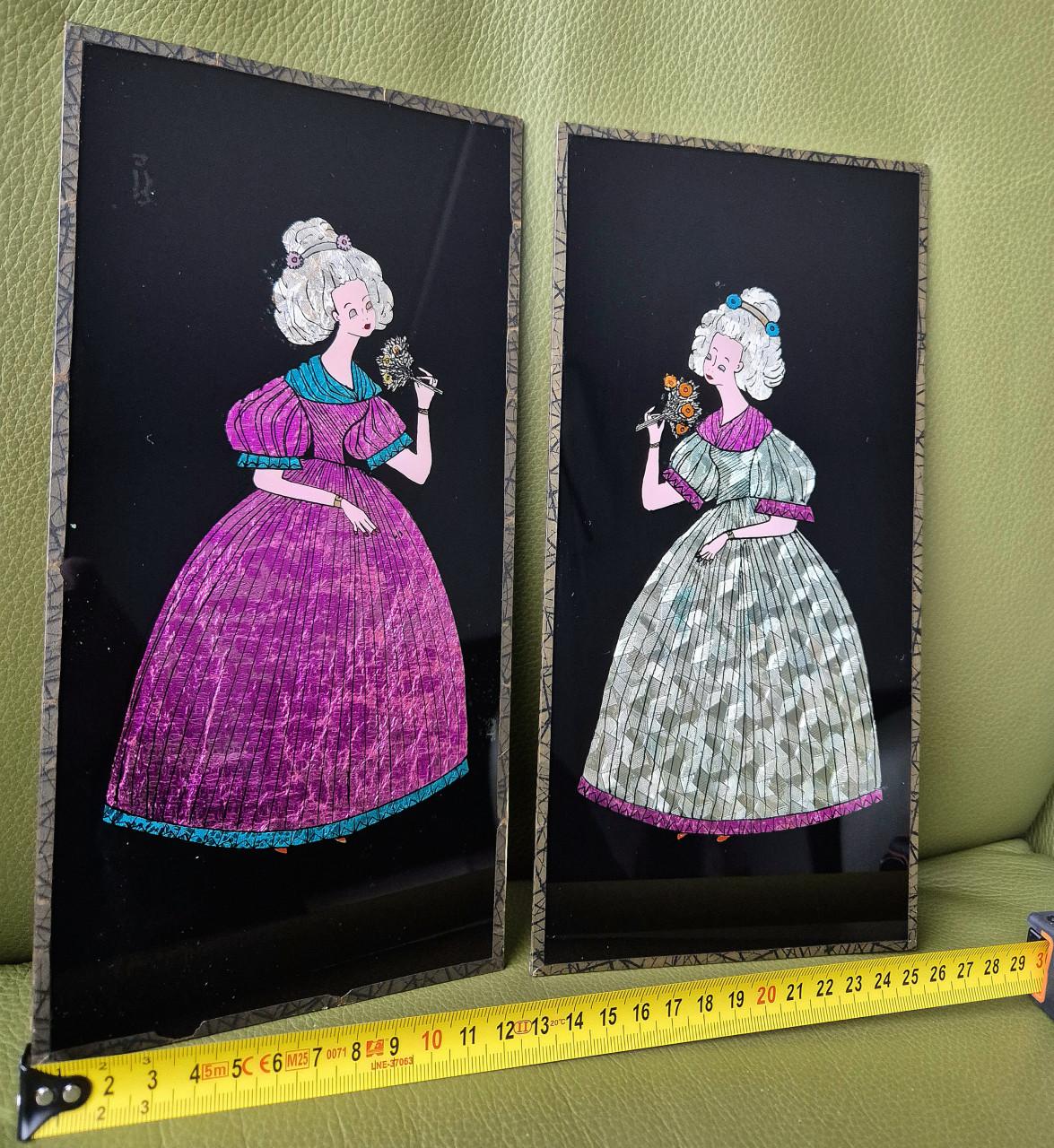 Foiled glas vintage 2x