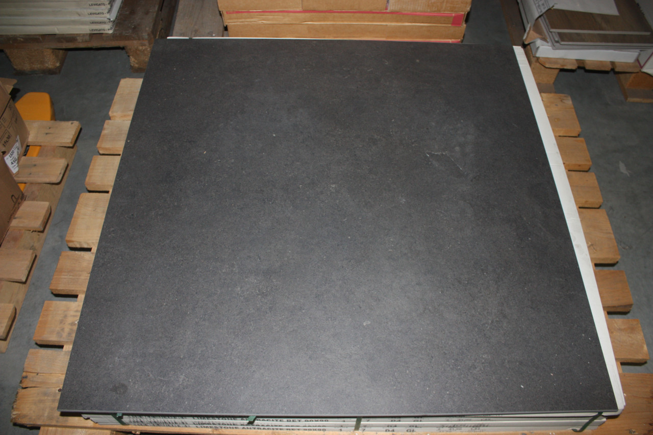 3030-18 ca 8,91 m² antraciet betonlook tegels, 90x90 cm, van € 733,74 voor