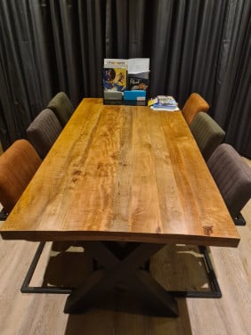 Mangohouten tafel 200x100cm