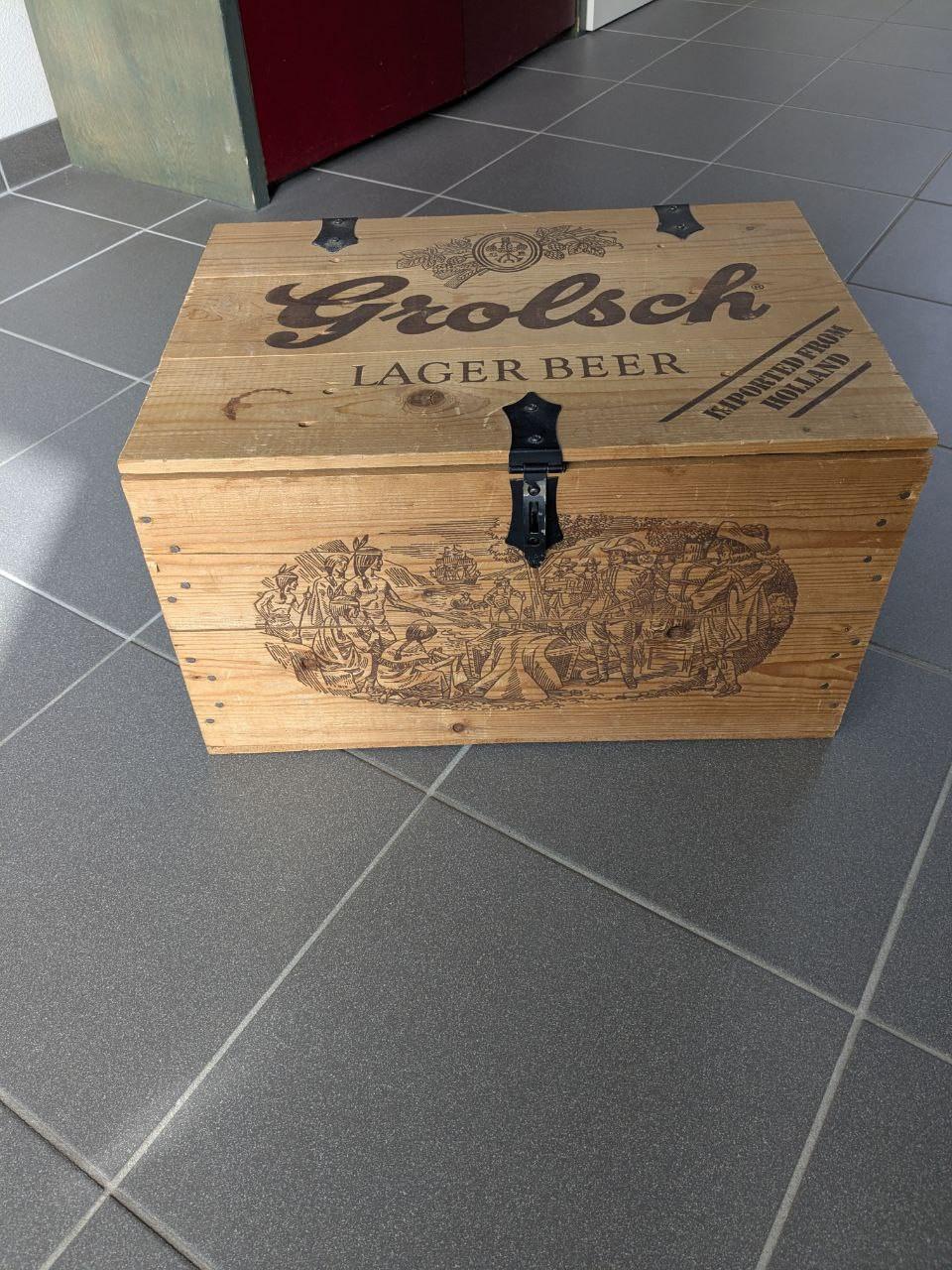 Houten vintage Grolsch kist