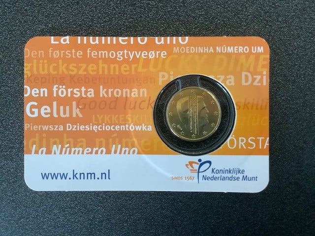 Coincard Oranje Geluksdubbeltje 2014 en 2016.