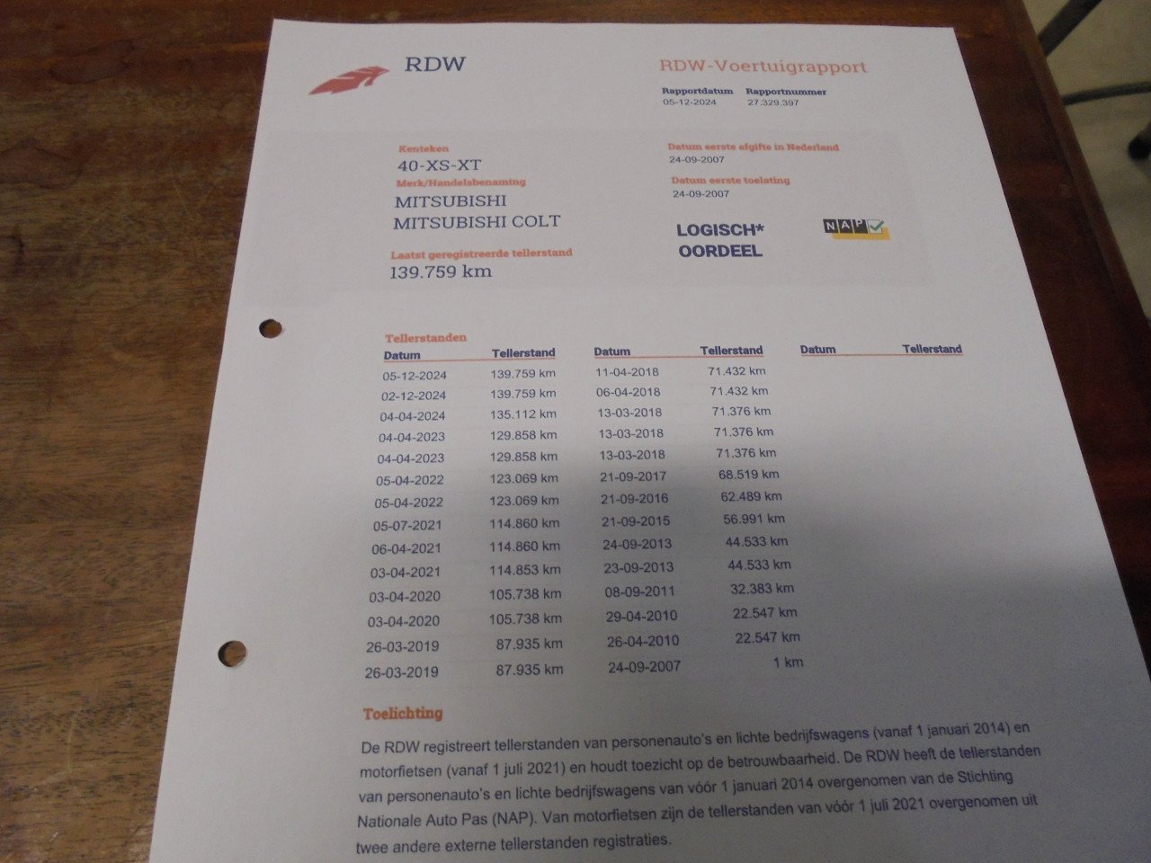 Colt 1.3 Incharge ,139.786 km N.A.P,nette auto ,onderhoud boek aanwezig