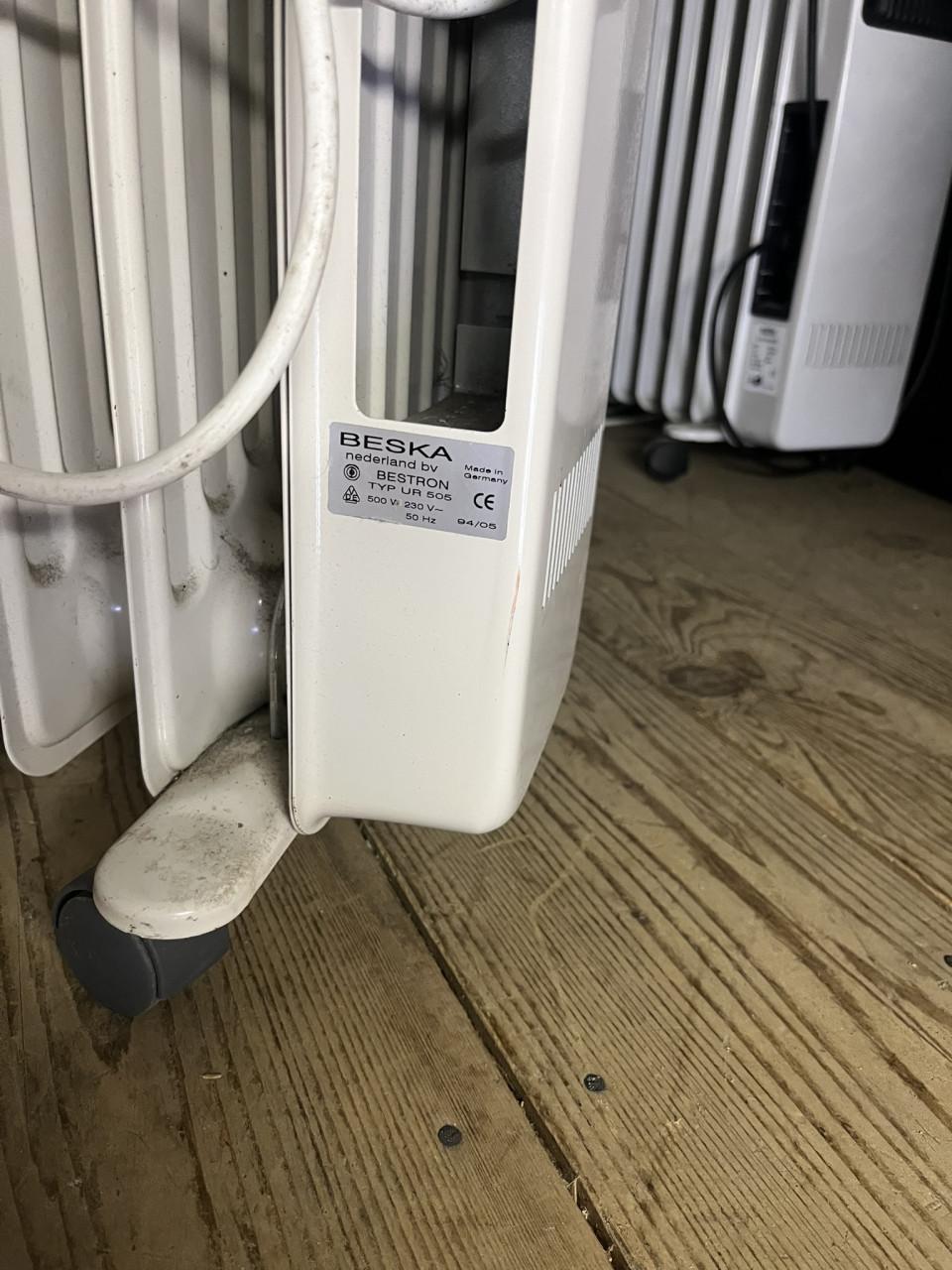 Oliegevulde radiators kachels