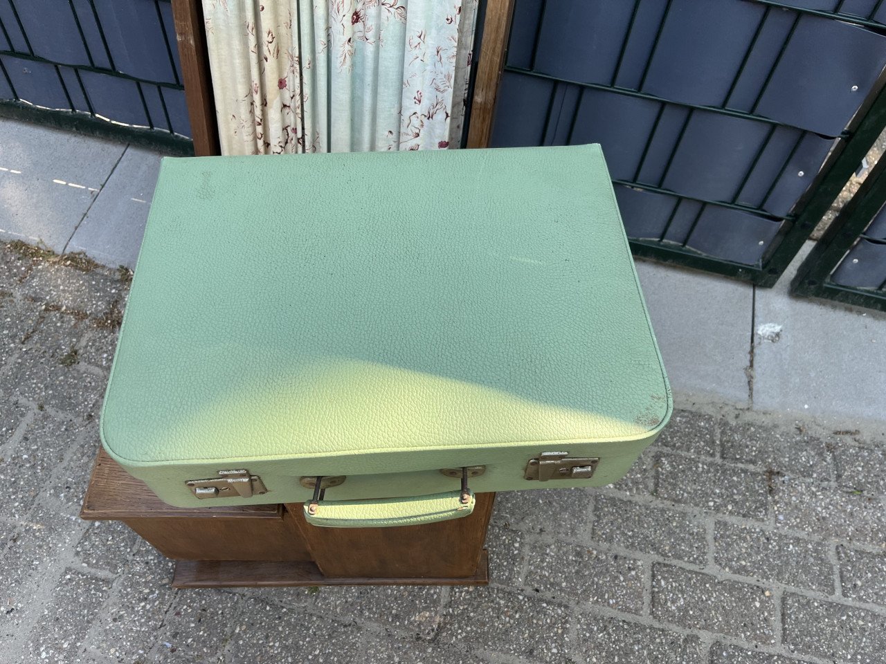 Picknickkoffertje groen antiek