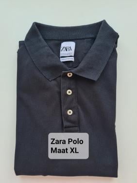 Zara mooie zwarte poloshirt Maat XL