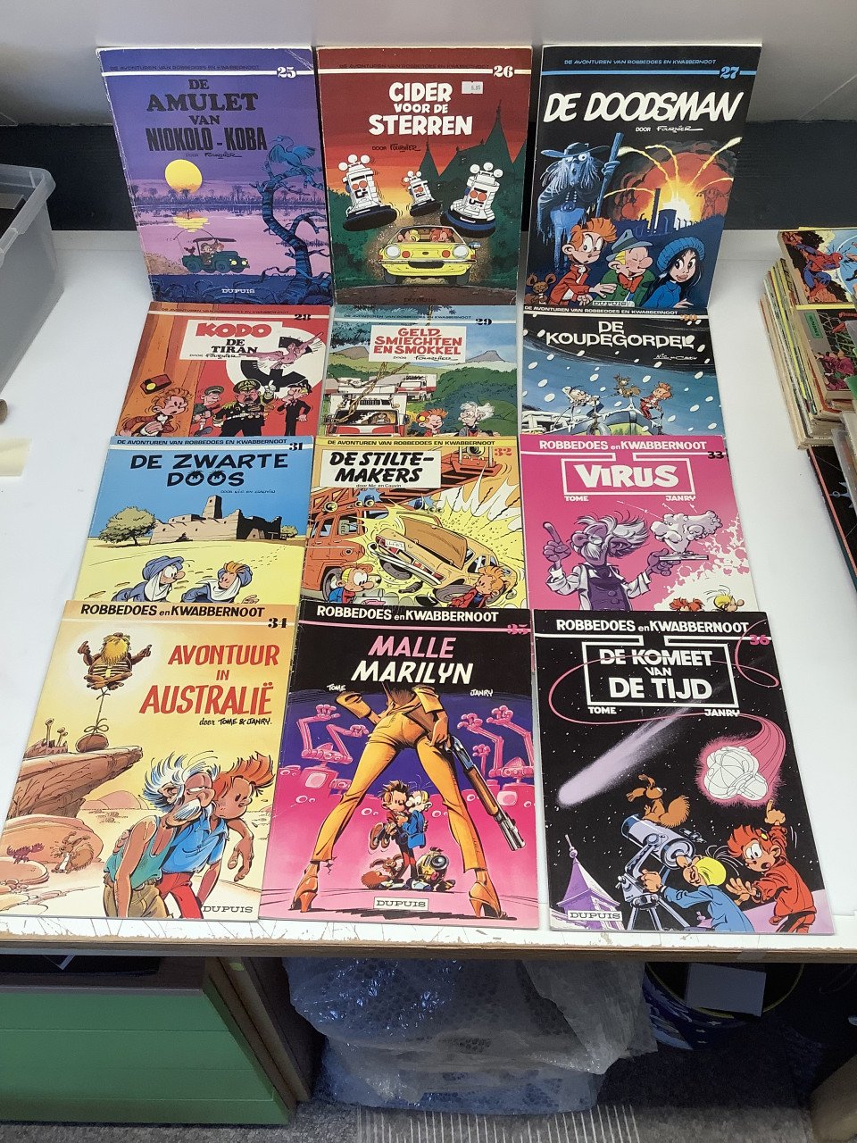 Stripboeken: Robbedoes en Kwabbernoot. Nr.1 tm 47 ( gereserveerd )