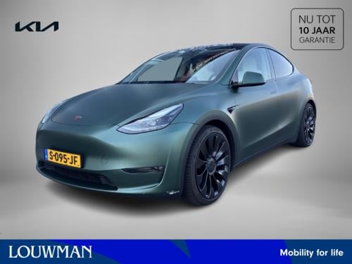 Tesla Model Y performance awd 75 kwh leder | parkeercamera | schuif-kanteld