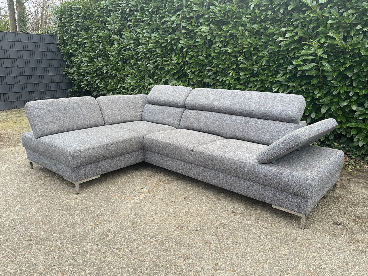 GRATIS LEVERING HEEL NL Montel Grijs Stoffen Hoekbank