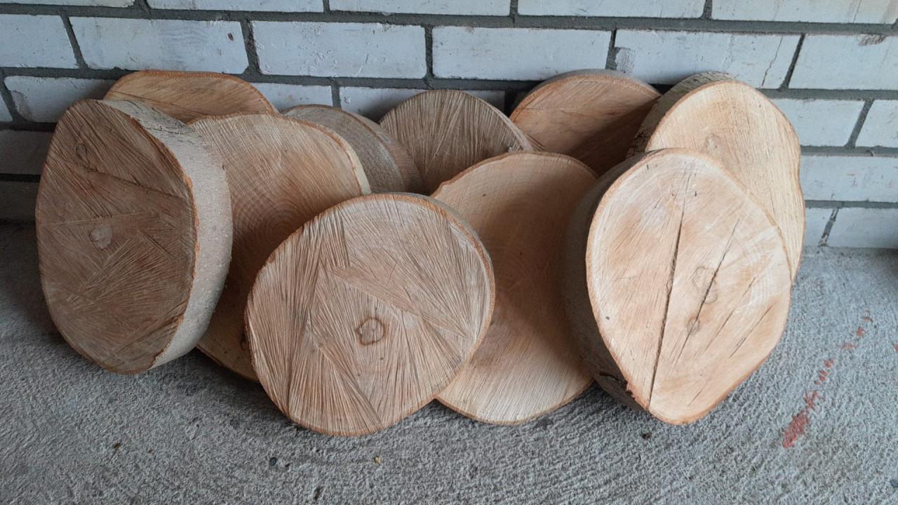 Houten schijven.