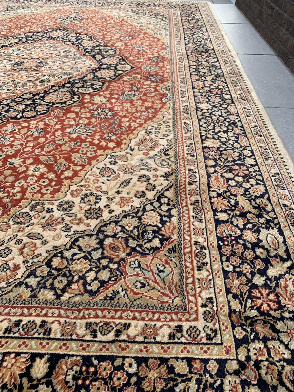 ✨Prachtig Sfeervol Oranje Vintage Vloerkleed Zuiver Scheerwol ✨