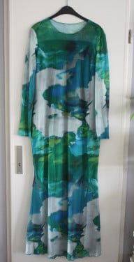 Jurk groen blauw lange jurk maat xl