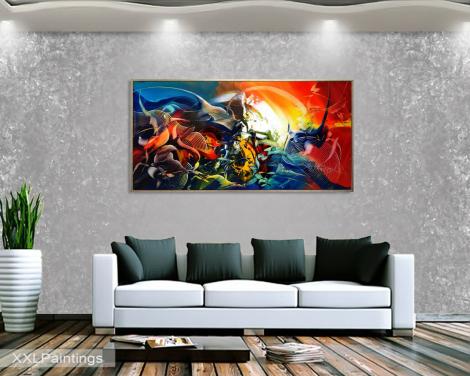" Extasy " Acrylschilderij van Gia Hung 120 cm x 60 cm