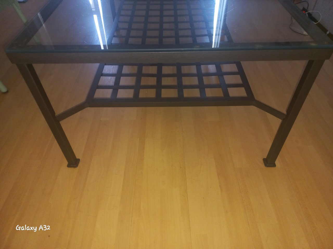 Salontafel  -  metal  / glas