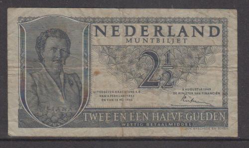 Nederland 2½ Gulden 1949 type 16-1b