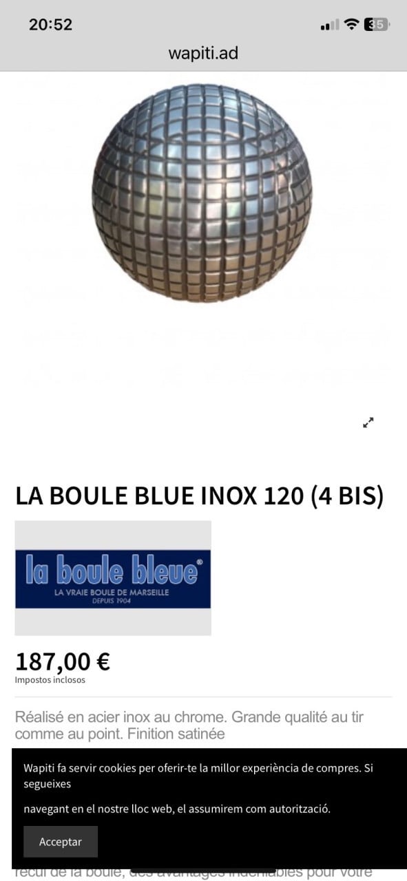 Jeux des Boules ballen met tasje Boules Bleu