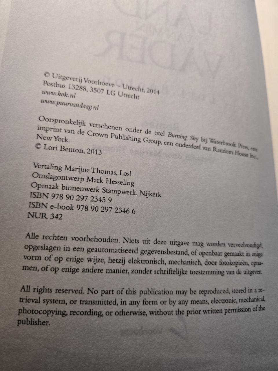 Boek "Het land van mijn vader" 2014