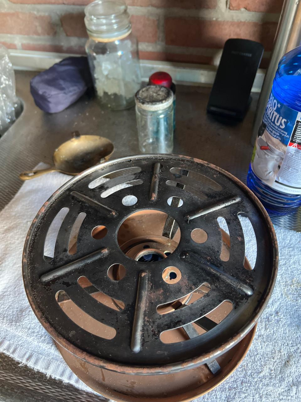 Antieke koperen camping Kookplaat / brander 🔥nog in verpakking