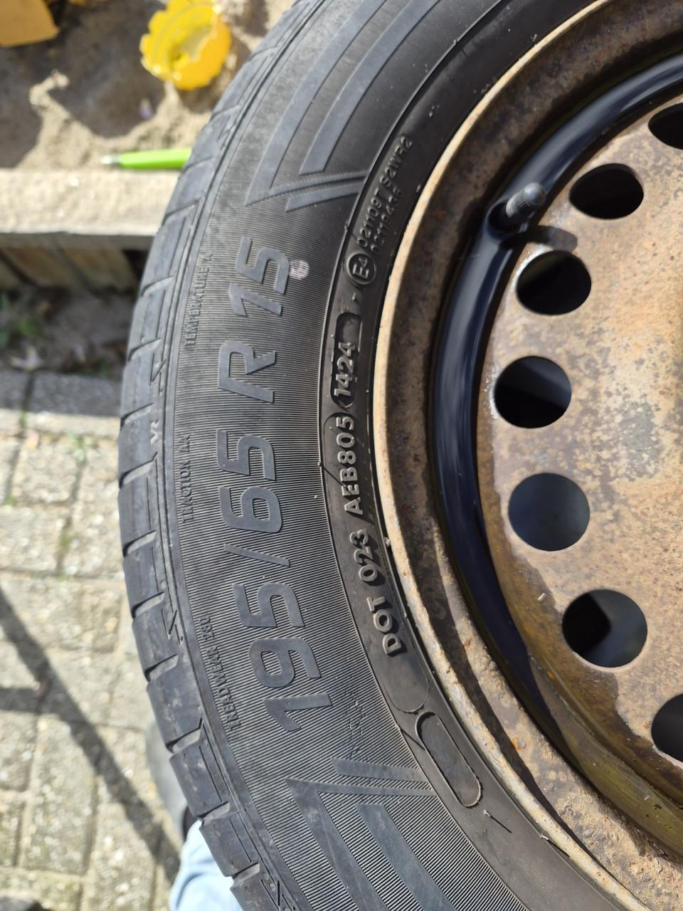 Set stalen velgen 5x108 zomerband