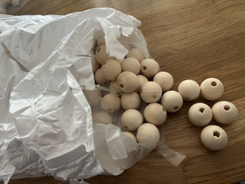 Houten kralen 147 stuks