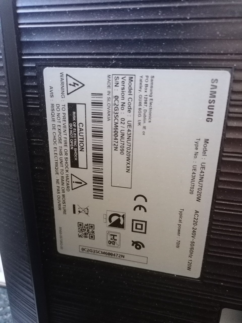 Onderdelen Samsung tv