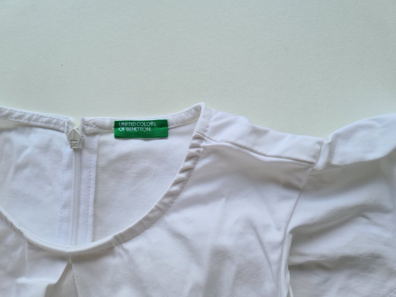 Benetton wit blousje Mt 122-128