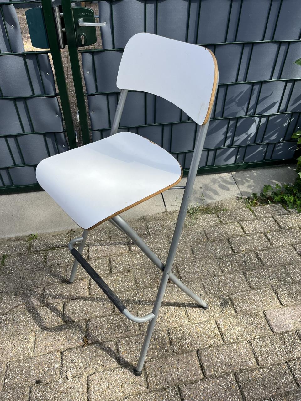 Opvouwbare barkruk - Kruk met rugleuning