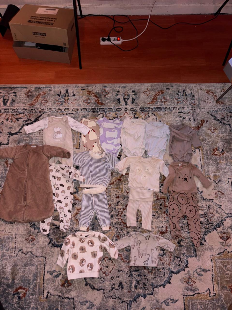 Babykleding pakket jongen maat 56 – setjes, boxpakjes & slaapzak