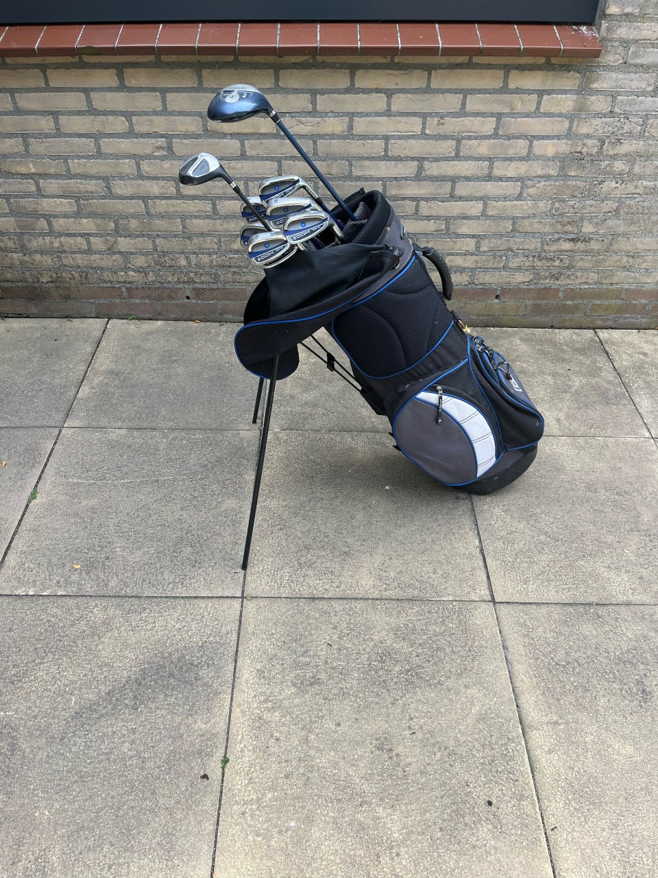 Golftas met clubs
