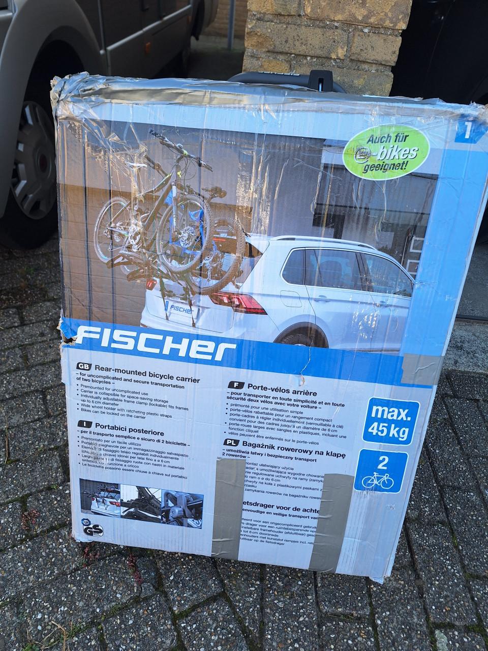 Fischer fietsendrager voor achterklep.