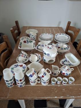 Servies boerenbont