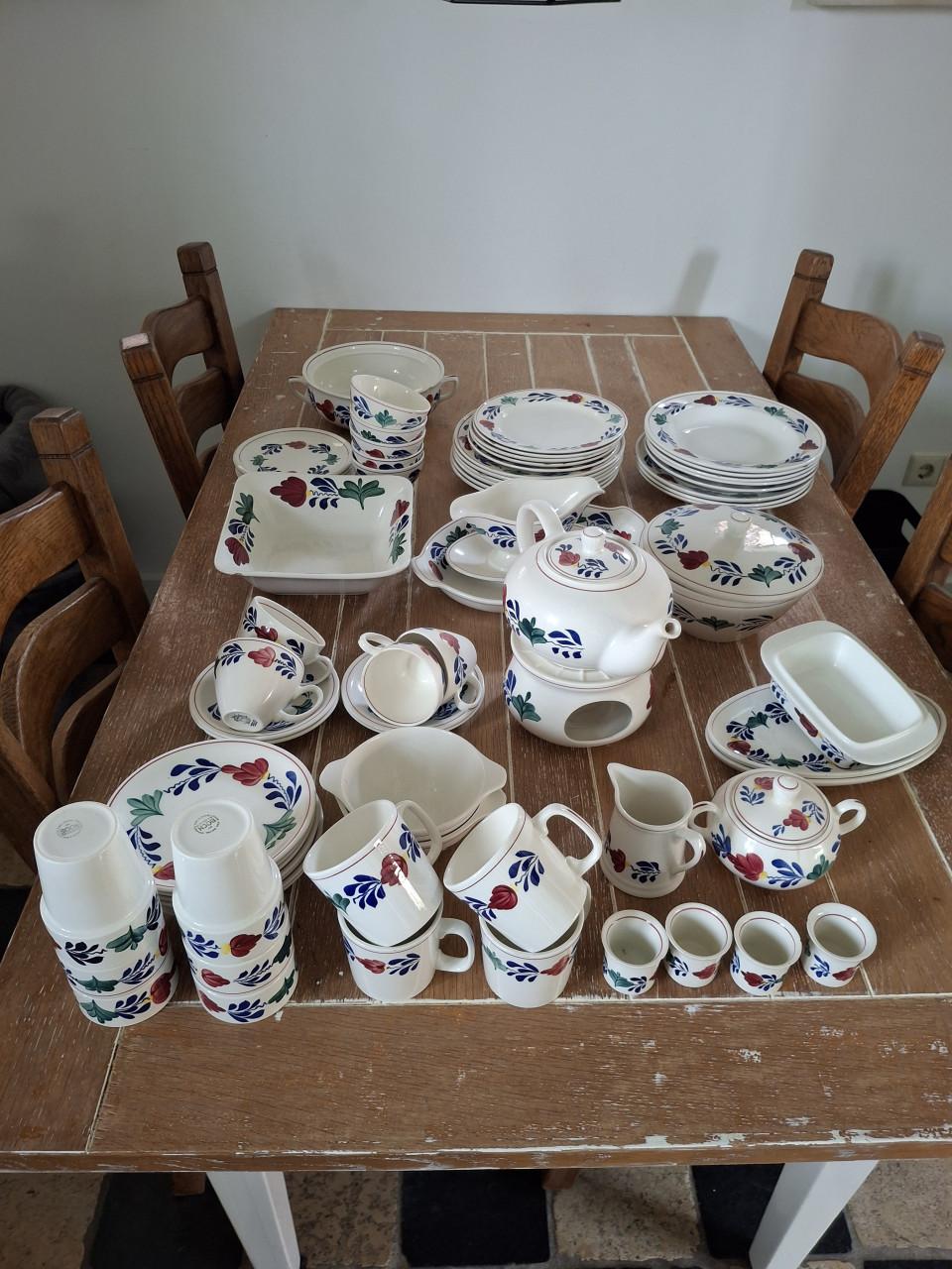 Servies boerenbont