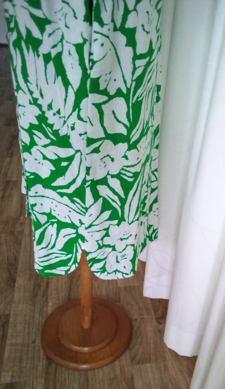 Groen/ witte jurk merk Kyra