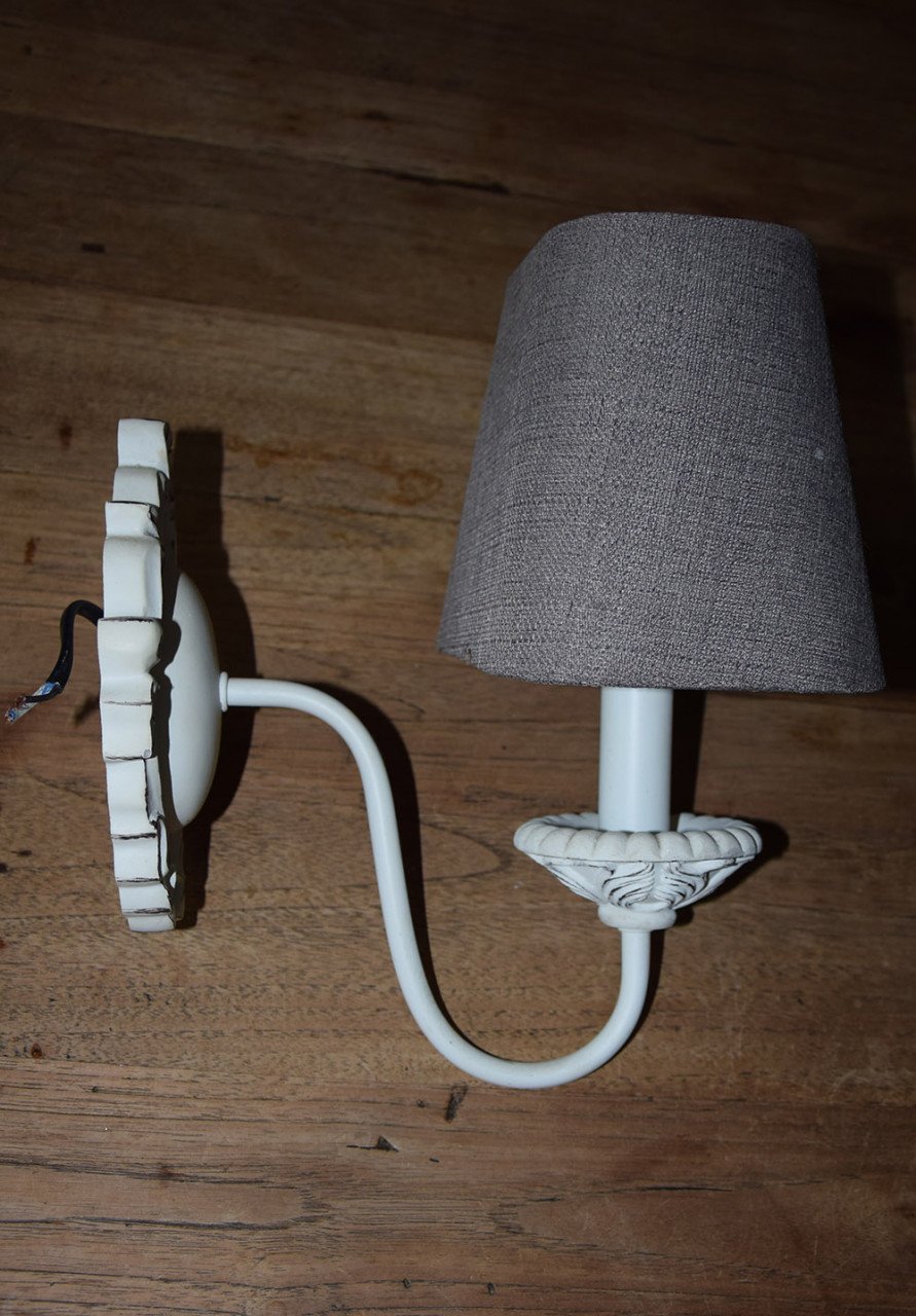 Wandlamp  Beige wit Brocante stijl