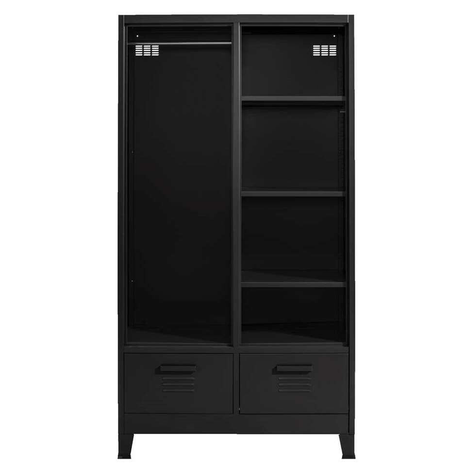 Kledingkast lockerkast 2-deurs met lades (185x100)