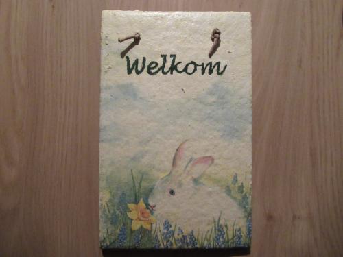 Mooie nieuwe "welkom" tegel om op te hangen