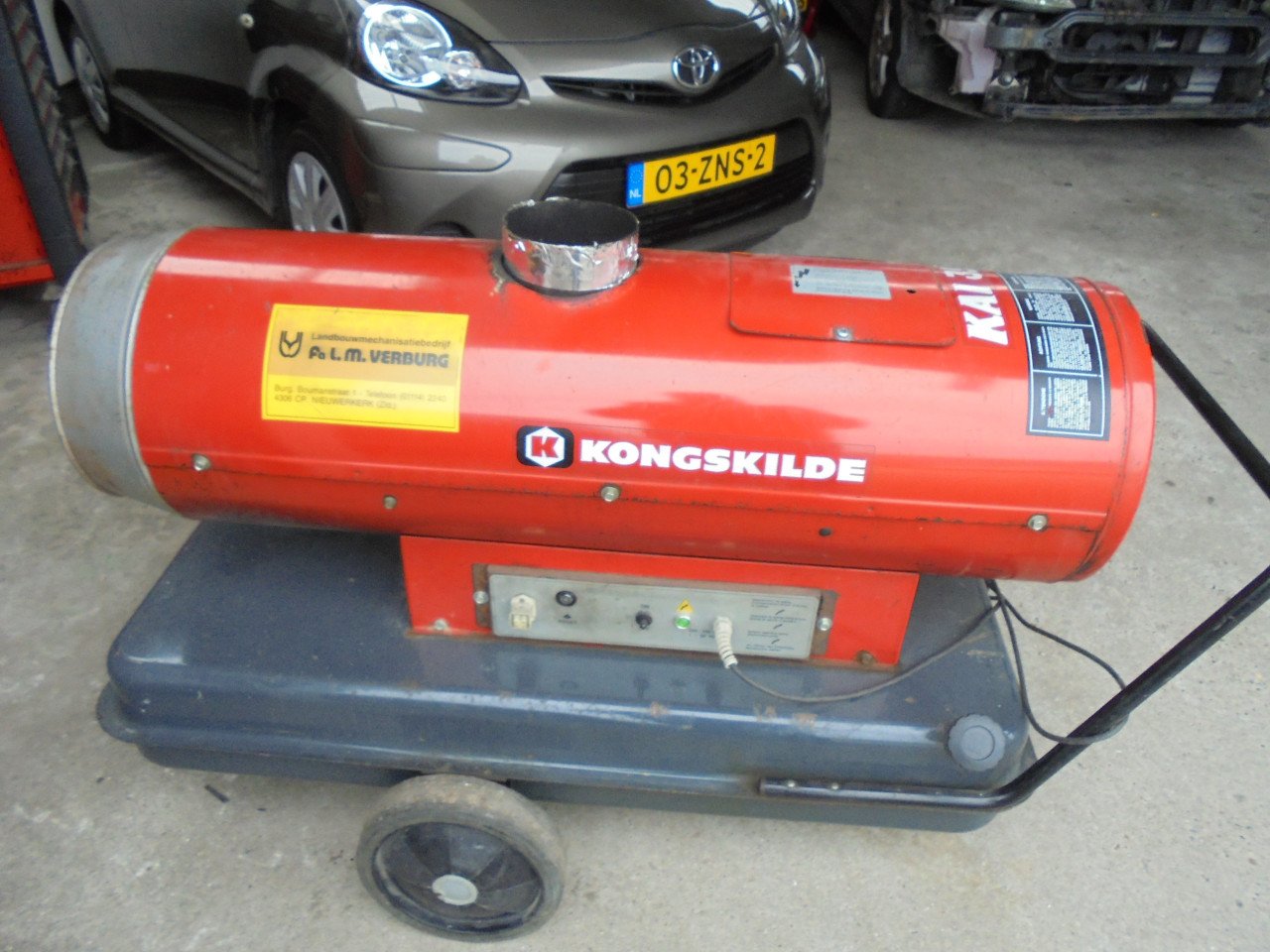De Kongskilde direct gestookte lucht verhitter diesel en petroleum