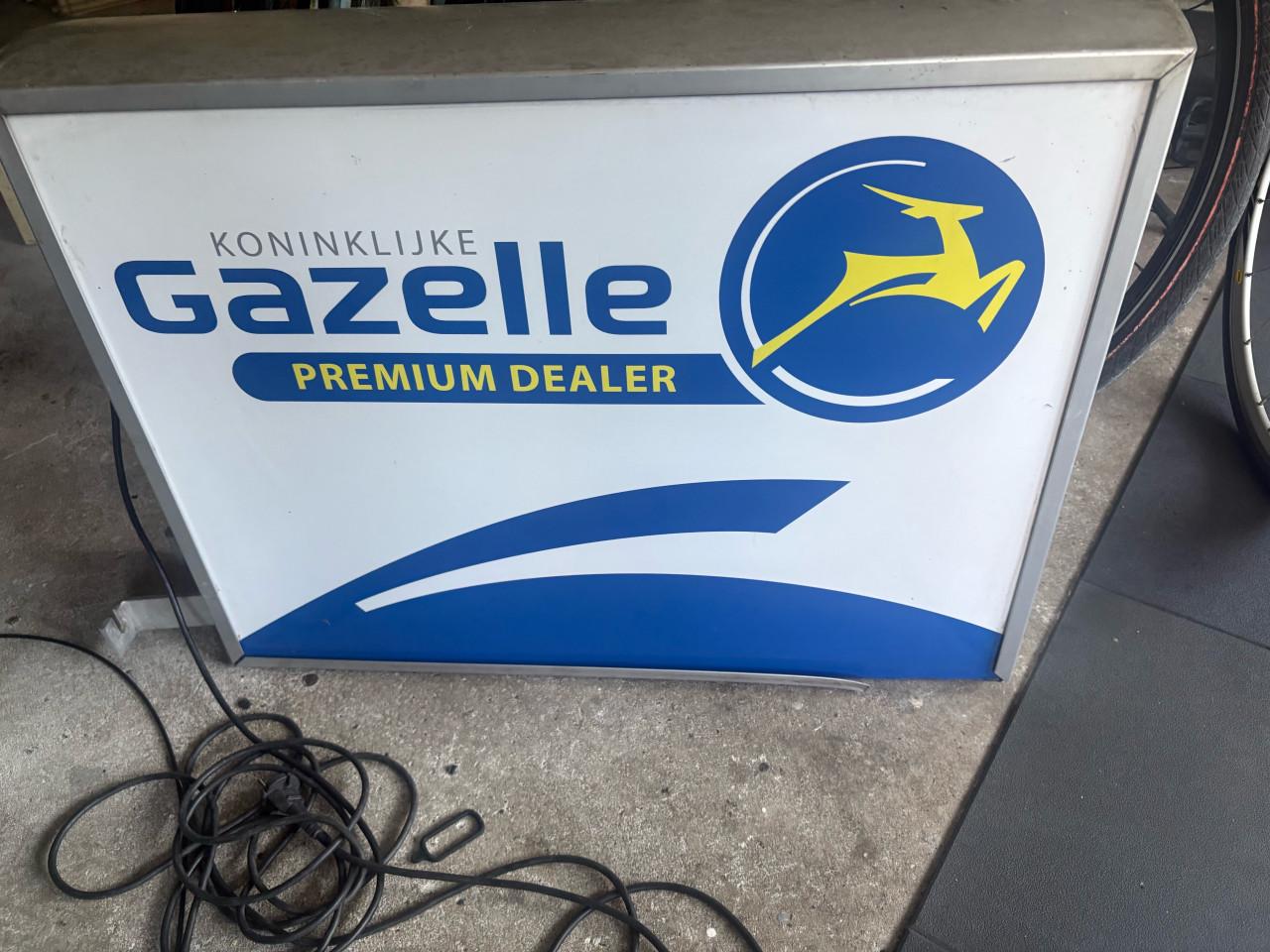 Gazelle Reclamebord met verlichting