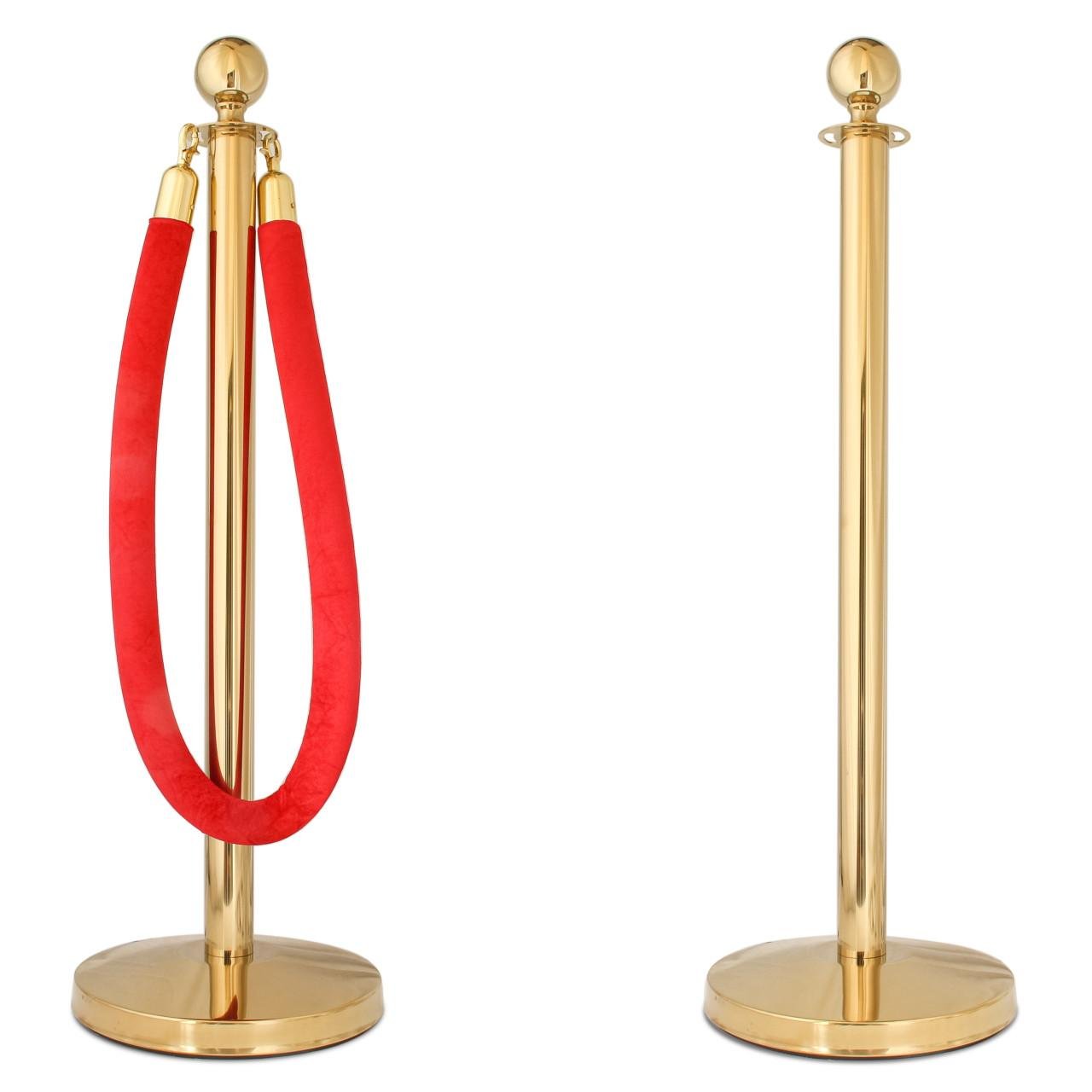 Afzetpalen met koord of trekband