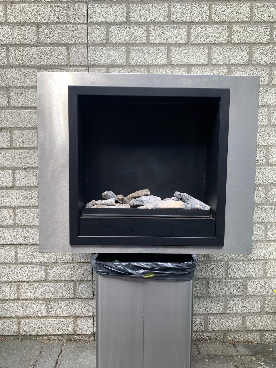 Bio ethanol open haard wandmodel met RVS rand