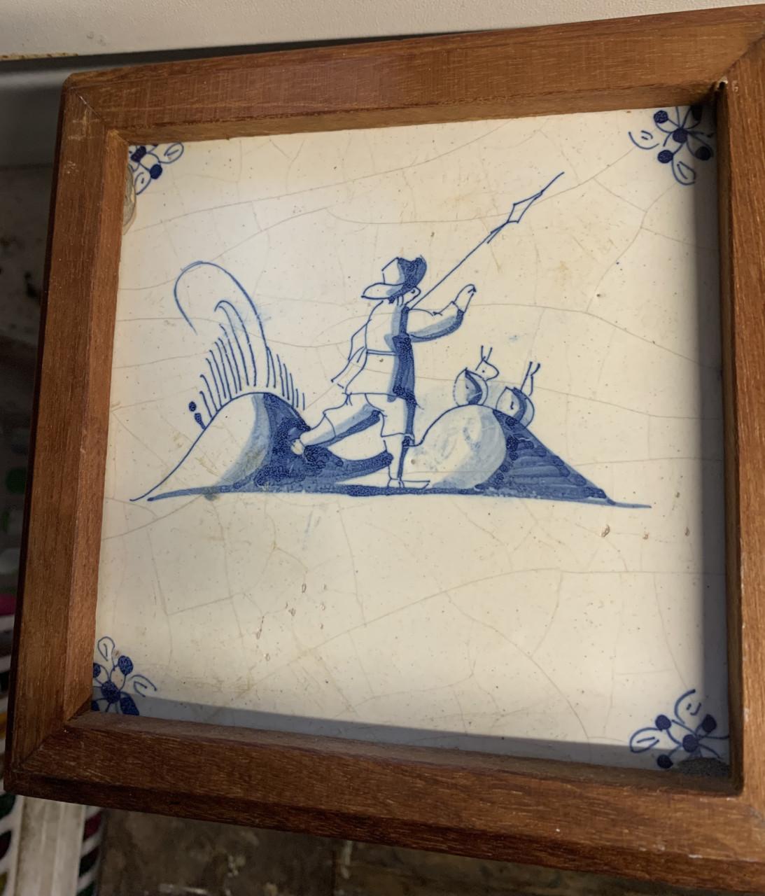 Antiek - Delfsblauwe tegeltjes